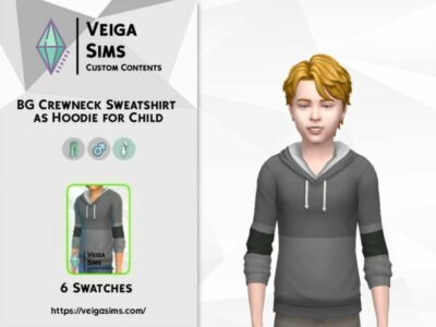 Adult BG Crewneck Sweatshirt AS Hoodie For Child Sims 4 CC