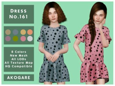 Akogare Dress NO.161 By _Akogare_ Sims 4 CC