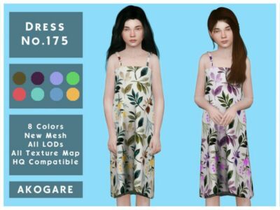 Akogare Dress NO.175 By _Akogare_ Sims 4 CC