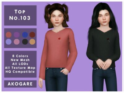 Akogare TOP NO.103 By _Akogare_ Sims 4 CC