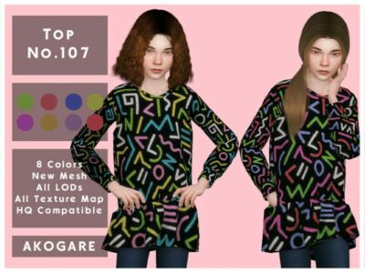 Akogare TOP NO.107 By _Akogare_ Sims 4 CC