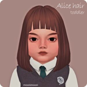 Alice Hair Toddler By Moonmoonsim Sims 4 CC