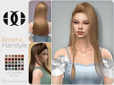 Amora Hairstyle By Darknightt Sims 4 CC