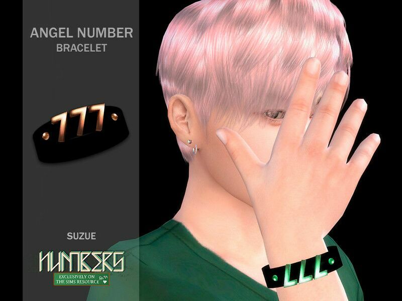 Angel Number Bracelet (Male) Sims 4 CC