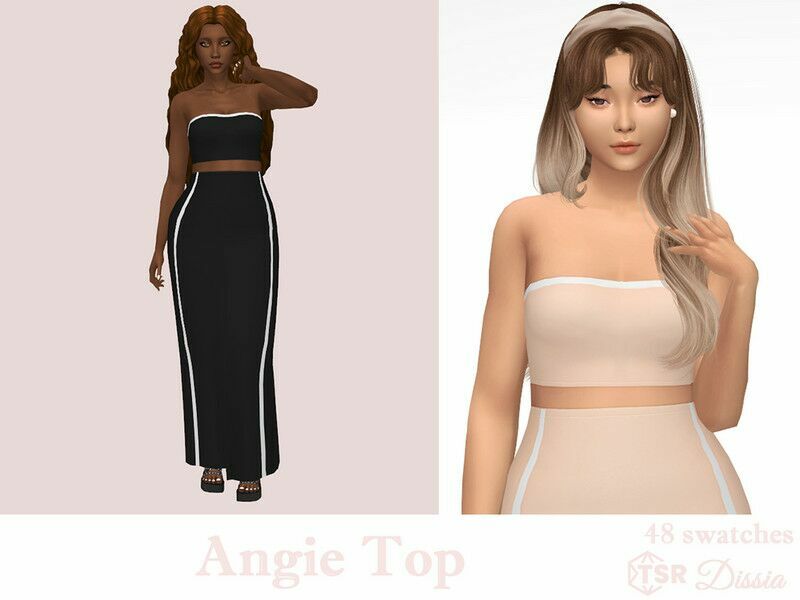 Angie TOP By Dissia Sims 4 CC