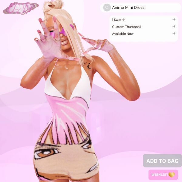 sims 4 cc anime mini dress 2