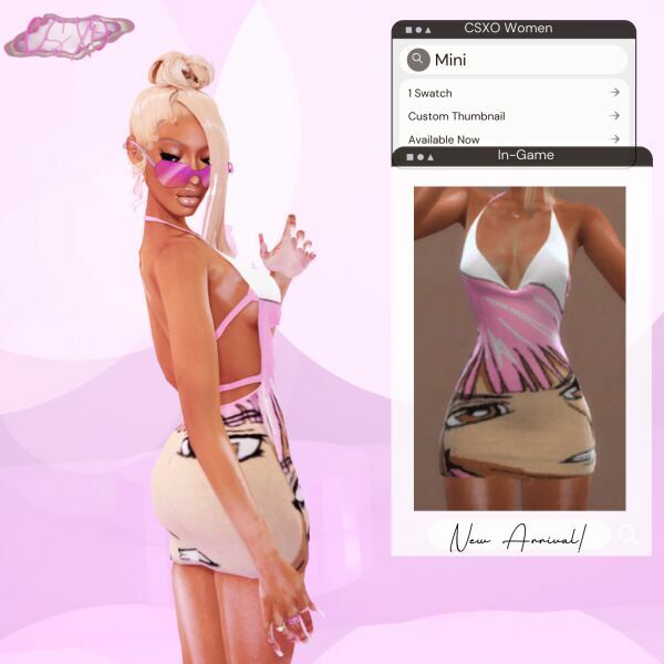 sims 4 cc anime mini dress 3