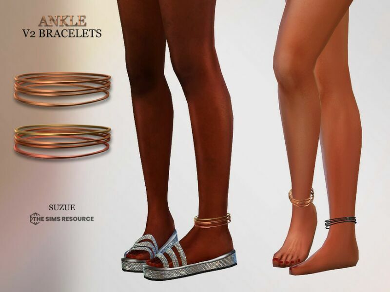 Ankle Bracelets V2 (Left Side) By Suzue Sims 4 CC