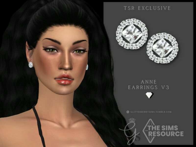 Anne Earrings Version 3 By Glitterberryfly Sims 4 CC