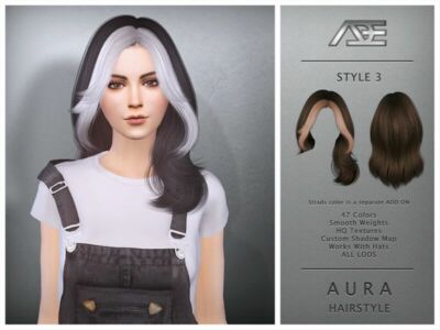 Aura Style 3 (Hairstyle) Sims 4 CC