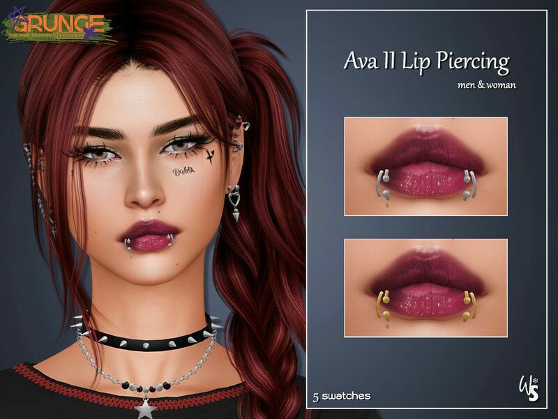 AVA II LIP Piercing By Wisteriasims Sims 4 CC