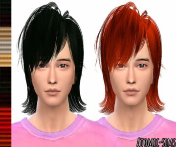 B-Flysims Hair 016 Conversion By Atomic-Sims Sims 4 CC