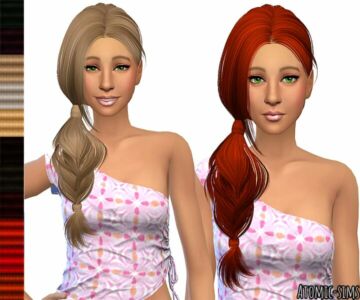 B-Flysims Hair 084 Retexture By Atomic-Sims Sims 4 CC