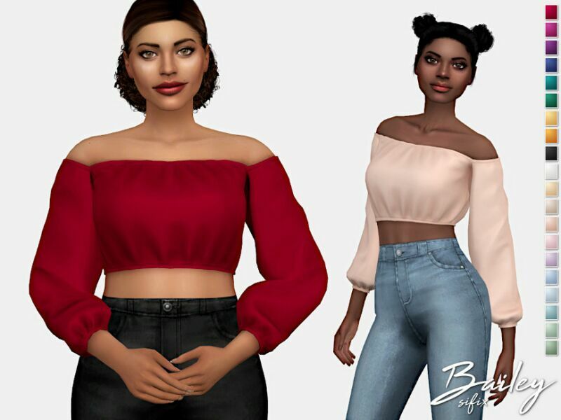 Bailey TOP By Sifix Sims 4 CC