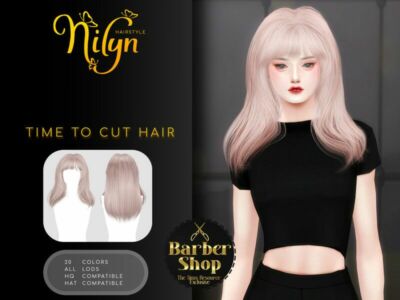 Barber Shop Time To CUT Hair By Nilyn Sims 4 CC