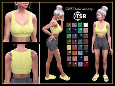 Basic Short TOP By Nadiafabulousflow Sims 4 CC