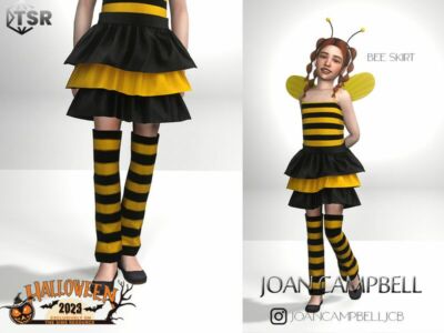 BEE Skirt (Child) Sims 4 CC