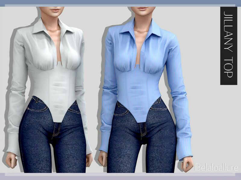 Belaloallure_Jillany TOP (Patreon) By Belal1997 Sims 4 CC