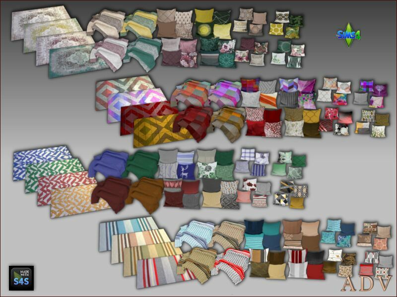 Blankets Pillows And Rugs Sims 4 CC