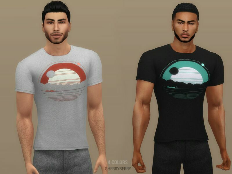 Brandon – Men’S Tshirt By Cherryberrysim Sims 4 CC