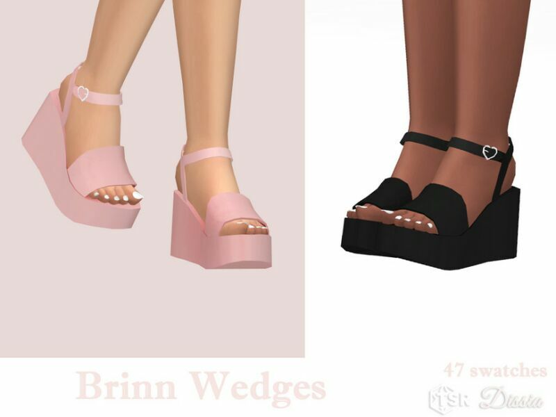 Brinn Wedges By Dissia Sims 4 CC