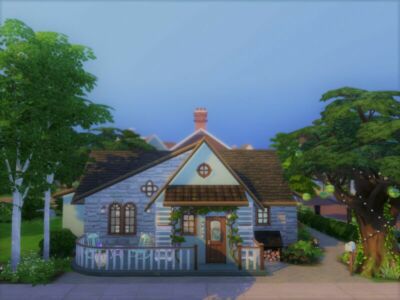 Canal Street Cottage Newcrest NO CC By SGK45 Sims 4 CC