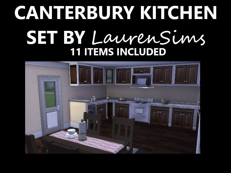 Canterbury Kitchen And Dining By Laurensims Sims 4 CC