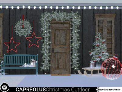 Capreolus Christmas Outdoor Decorations By Wondymoon Sims 4 CC