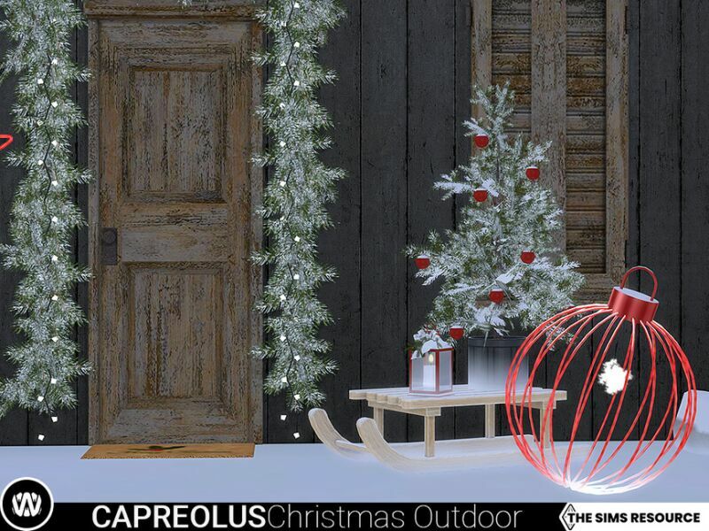 sims 4 cc capreolus christmas outdoor decorations by wondymoon 3