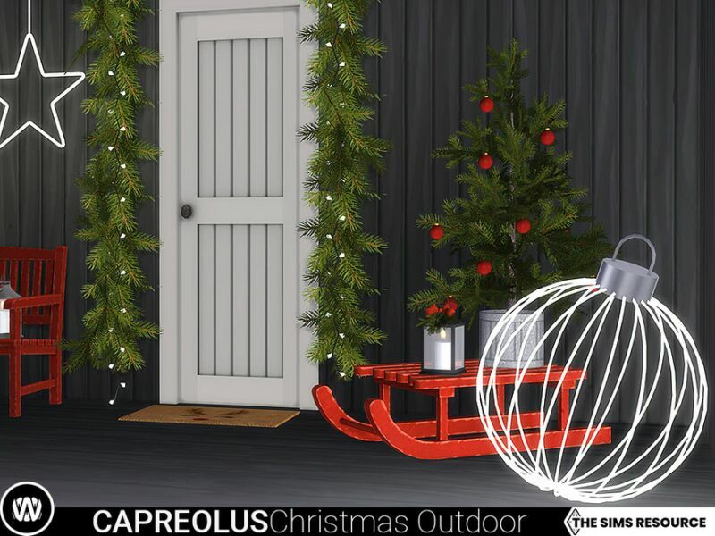 sims 4 cc capreolus christmas outdoor decorations by wondymoon 4