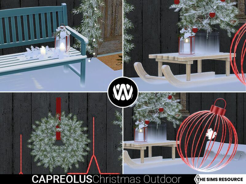 sims 4 cc capreolus christmas outdoor decorations by wondymoon 6