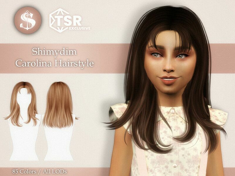 Carolina Hairstyle Child By Shimydim Sims 4 CC