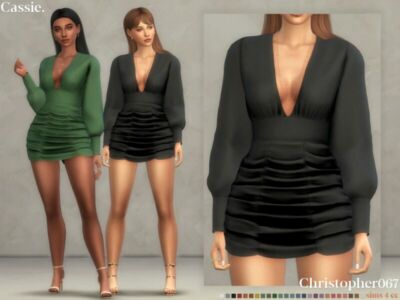 Cassie Dress By Christopher067 Sims 4 CC