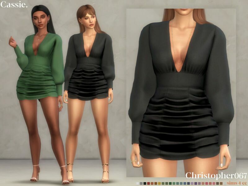 Cassie Dress By Christopher067 Sims 4 CC