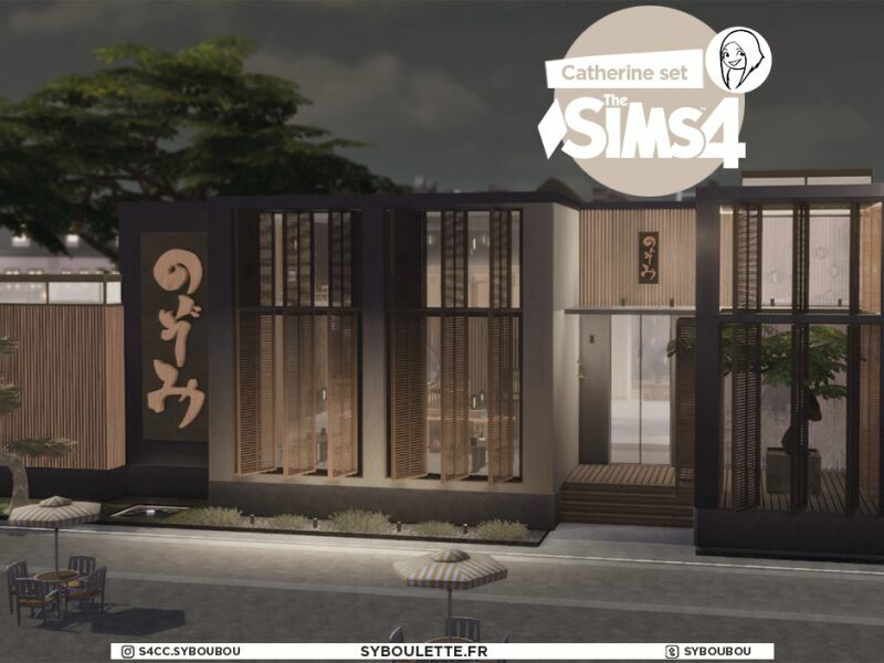 sims 4 cc catherine sushis restaurant set by syboulette 2