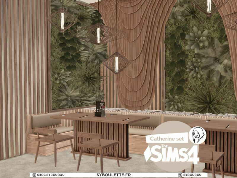 sims 4 cc catherine sushis restaurant set by syboulette 4