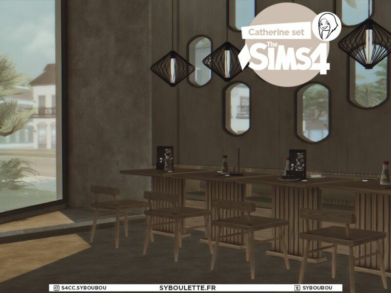 sims 4 cc catherine sushis restaurant set by syboulette 6