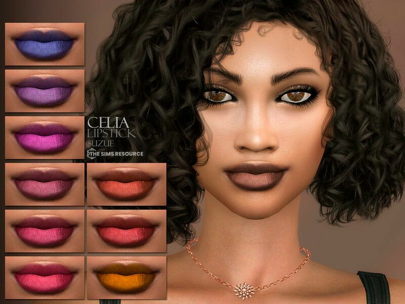 Celia Lipstick N38 By Suzue Sims 4 CC