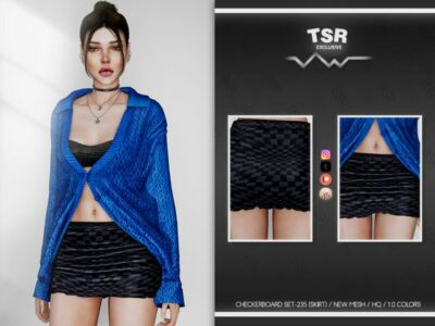 Checkerboard SET-235 (Skirt) BD728 By Busra-Tr Sims 4 CC