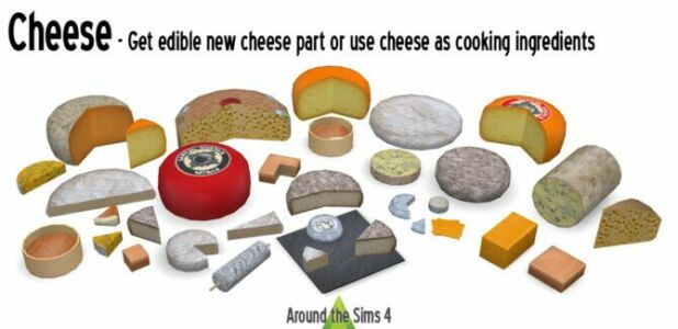 Cheese Edible OR Cooking Ingredients Sims 4 CC