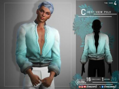 Chest View Polo By Mazero5 Sims 4 CC