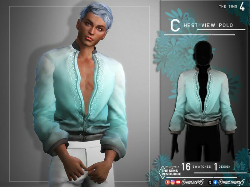 Chest View Polo By Mazero5 Sims 4 CC