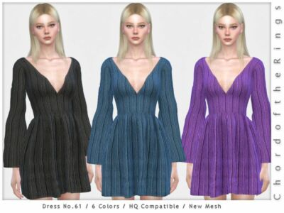 Chordoftherings Dress NO.61 By Chordoftherings Sims 4 CC