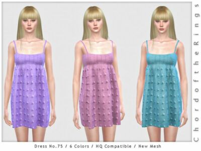 Chordoftherings Dress NO.75 By Chordoftherings Sims 4 CC