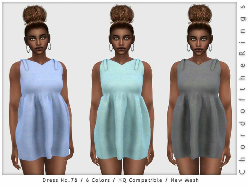 Chordoftherings Dress NO.78 By Chordoftherings Sims 4 CC