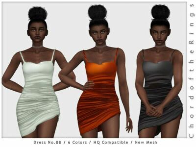 Chordoftherings Dress NO.88 By Chordoftherings Sims 4 CC