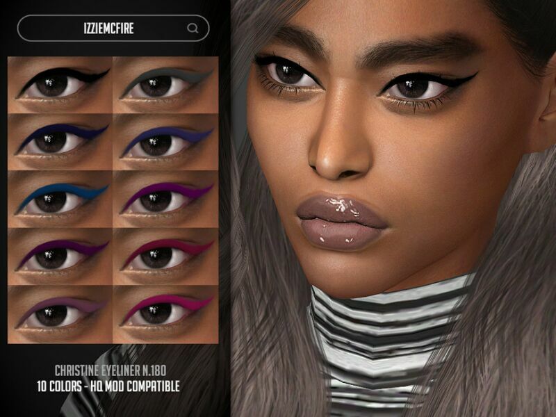 Christine Eyeliner N.180 By Izziemcfire Sims 4 CC