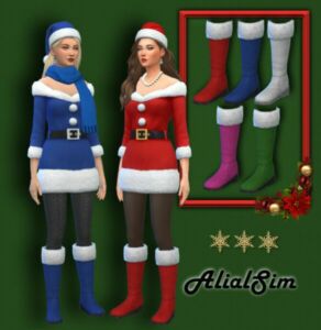 Christmas Boots Sims 4 CC