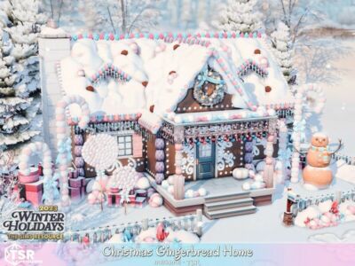 Christmas Gingerbread Home NO CC Sims 4 CC