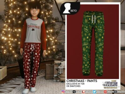 Christmas (Pants – Child Version) Sims 4 CC